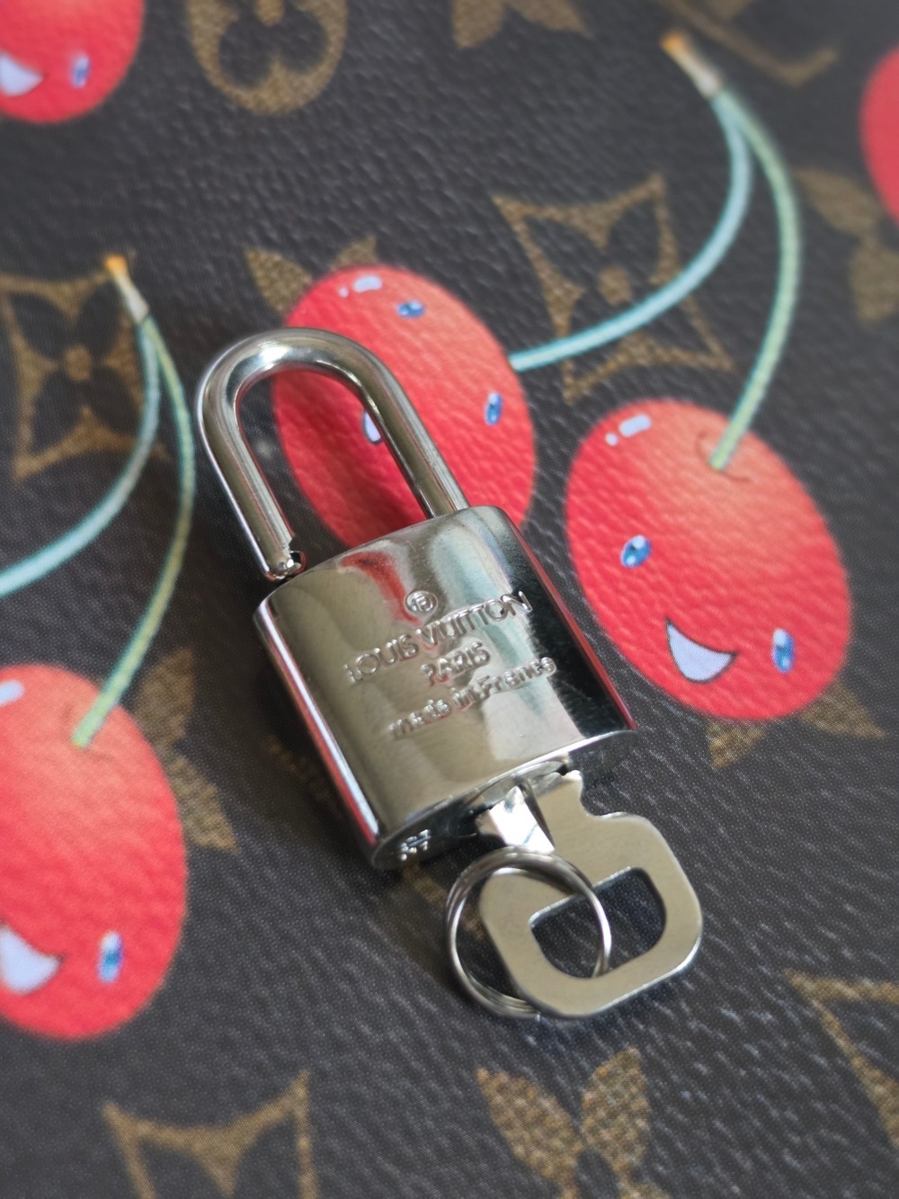 Louis Vuitton Silver Padlock Key Charm Accessory 313